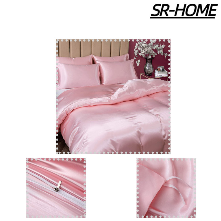 SRHOME Satin Duvet Cover Set Wayfair